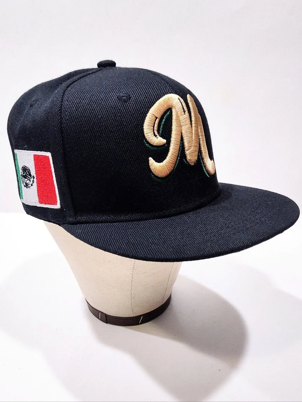 Black Mexico Snap Back Hat Mexico Flag Embroidery Hat Gorra De México Bordada